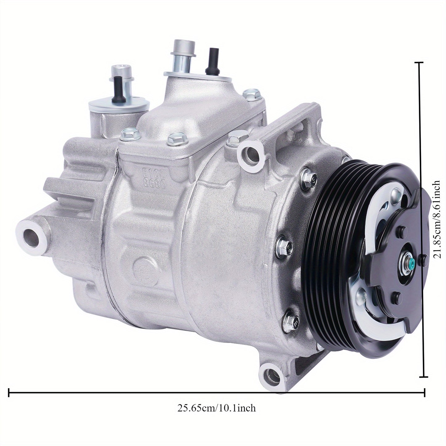 Aircopomp – Airconditioningcompressor – Vacuümpomp – Airco Pomp – HVAC Pomp – Inclusief A/C-koppeling – Perfecte Passvorm Zonder Batterij