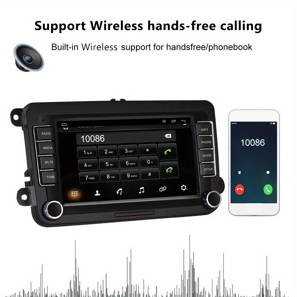 Car Stereo Radio – Auto Multimedia Speler – MP5 Speler – Navigatiesysteem – Bluetooth Handsfree – 7 Inch HD Touchscreen – GPS Navigatie – Stuurwielbediening