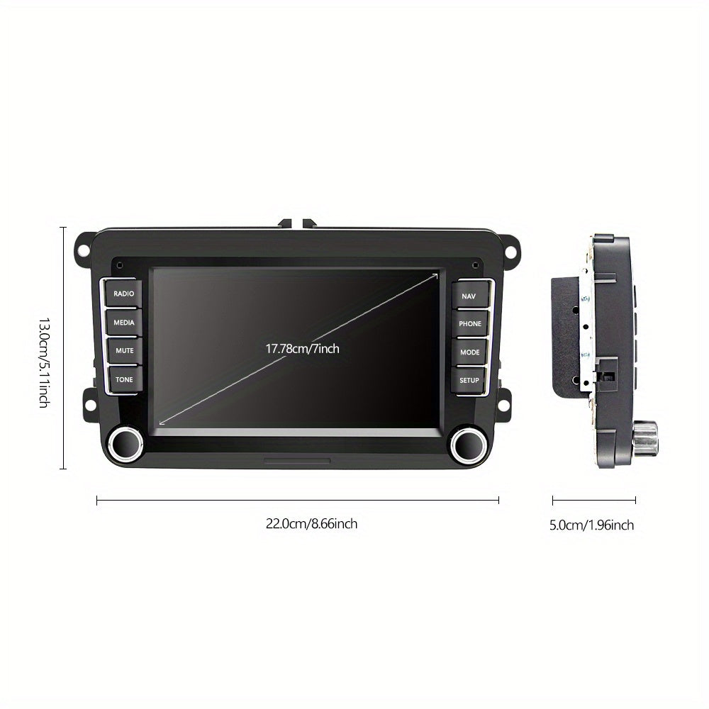 Car Stereo Radio – Auto Multimedia Speler – MP5 Speler – Navigatiesysteem – Bluetooth Handsfree – 7 Inch HD Touchscreen – GPS Navigatie – Stuurwielbediening