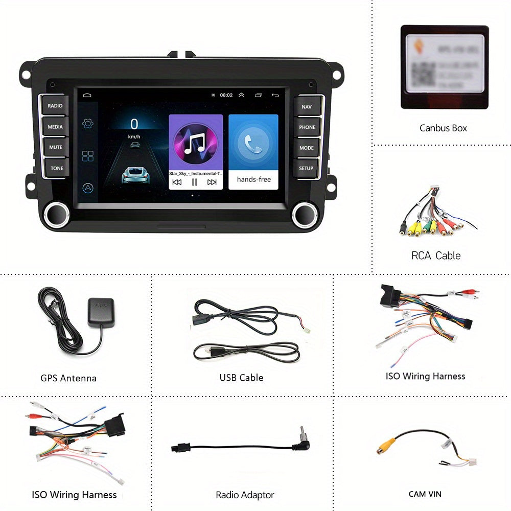 Autoradio – Auto Stereo – Car Radio – Multimedia Speler – Double Din – 7 Inch TFT Touchscreen – Android 13.0 – GPS Navigatie