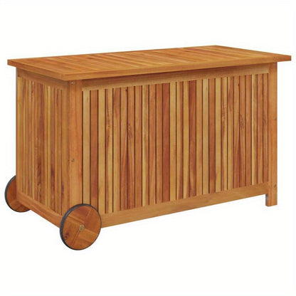 Tuinbox – Tuinkist – Tuinopbergbox – Kussenbox – Tuinkussenbox – Massief Acaciahout – Met Wieltjes – 90 x 50 x 58 cm – Duurzaam & Weerbestendig