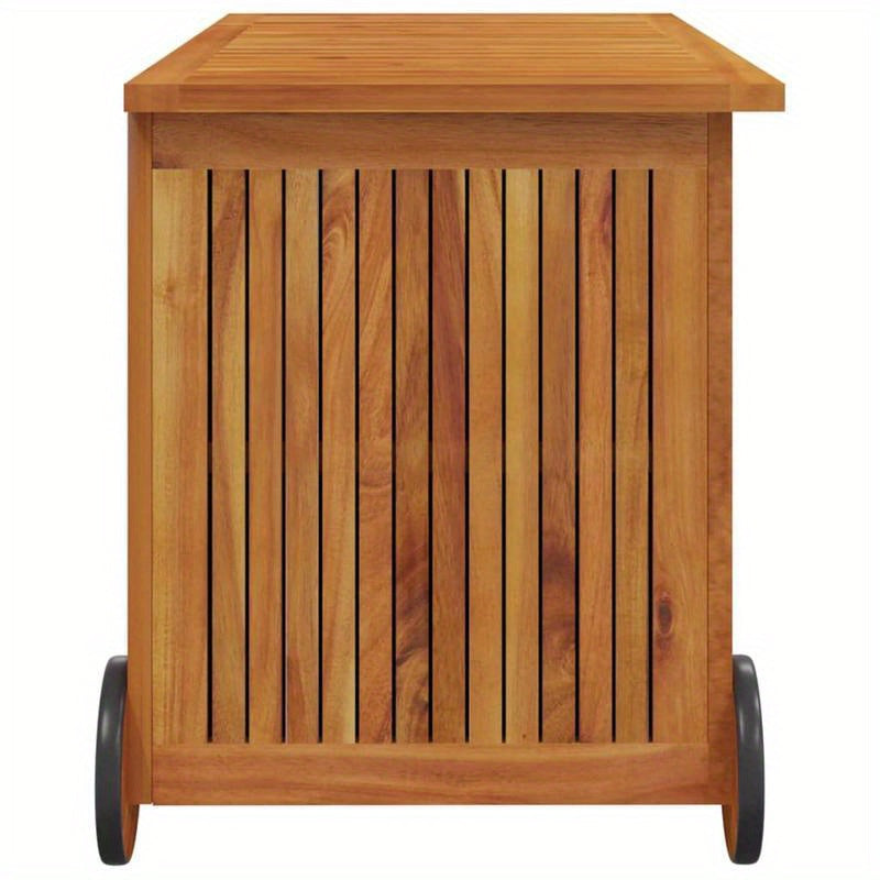 Tuinbox – Tuinkist – Tuinopbergbox – Kussenbox – Tuinkussenbox – Massief Acaciahout – Met Wieltjes – 90 x 50 x 58 cm – Duurzaam & Weerbestendig