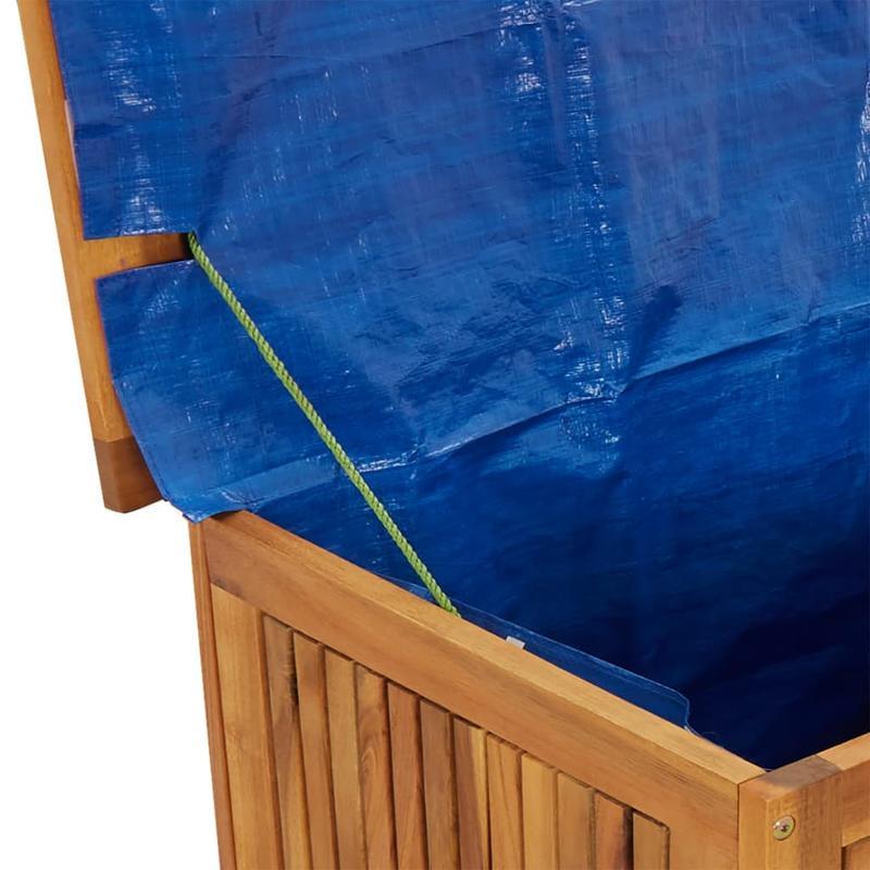 Tuinbox – Tuinkist – Tuinopbergbox – Kussenbox – Tuinkussenbox – Massief Acaciahout – Met Wieltjes – 90 x 50 x 58 cm – Duurzaam & Weerbestendig