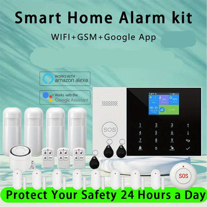Alarmsysteem – Draadloos – Beveiliging – Inbraakpreventie – Smart Home – Wifi Connectiviteit – RFID & SOS Knop – 433 MHz Frequentie