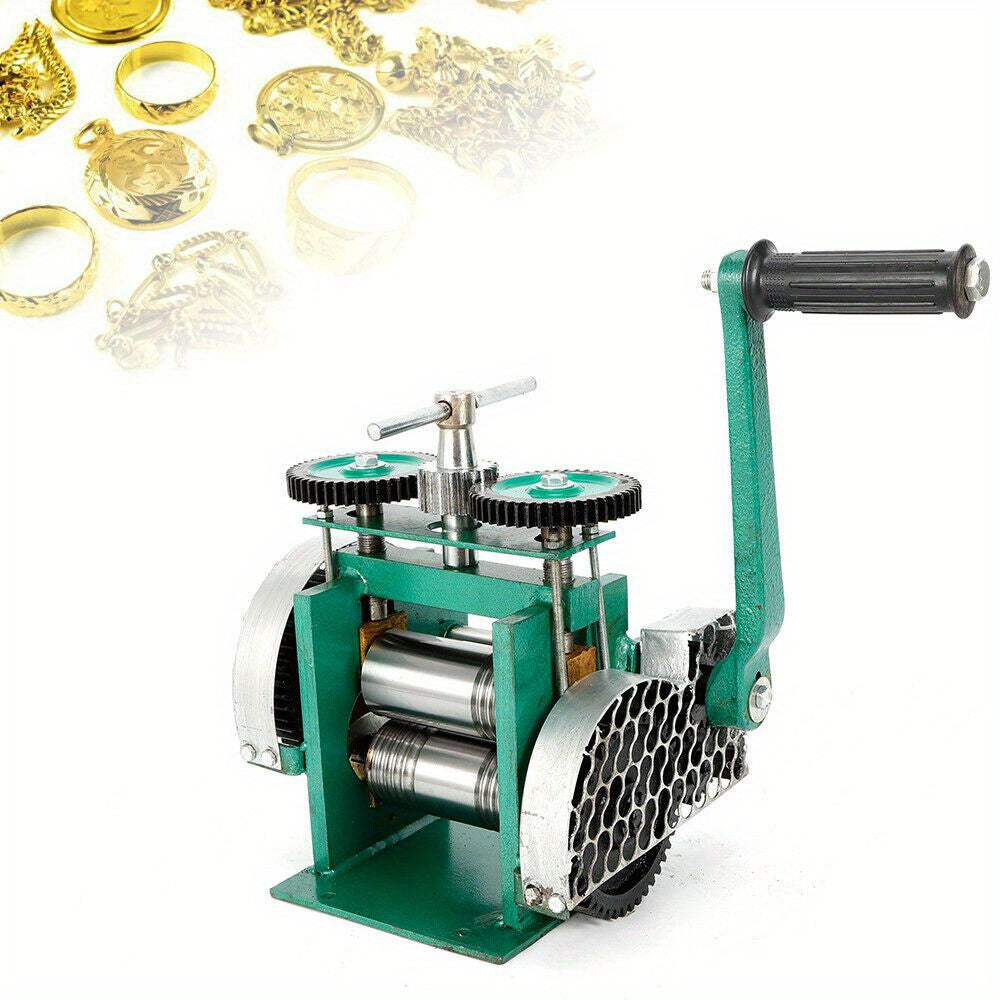 Juwelen Walsmachine – Sieraden Walsmachine – Handmatige Walsmachine – Metaalbewerking Gereedschap – DIY Sieraden Maken – Verstelbare Dikte – Duurzaam Gietijzer & Precisie Rollers