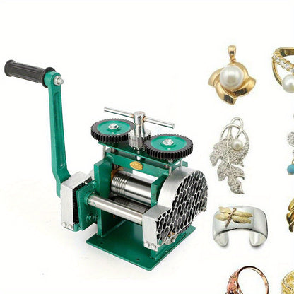 Juwelen Walsmachine – Sieraden Walsmachine – Handmatige Walsmachine – Metaalbewerking Gereedschap – DIY Sieraden Maken – Verstelbare Dikte – Duurzaam Gietijzer & Precisie Rollers