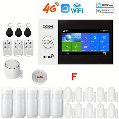 Alarmsysteem – Beveiligingssysteem – Inbraakbeveiliging – Bewegingsmelder – Deur-/Raamsensor – Draadloos – Touchscreen Bedienbaar – Wifi & 4G Verbinding