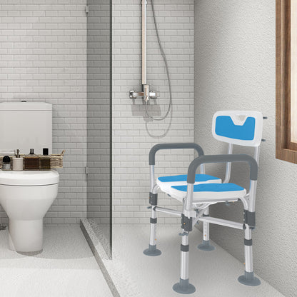 Douchestoel – Douchekruk – Douchezitje – Badstoel – Badkruk – Verstelbaar in Hoogte – Anti-slip met Hygiënische Uitsparing – Max 200 kg