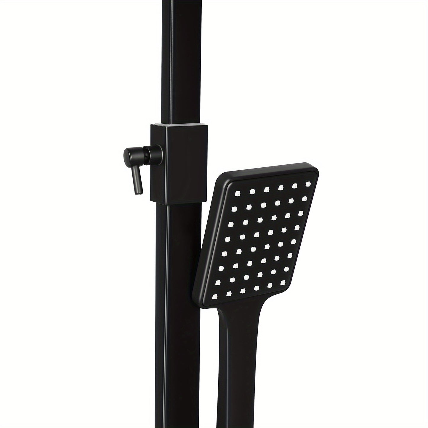 Doucheset – Regenset – Douchegarnituur – Handdouche – Douche-installatie – Thermostaatkraan – Vierkante Regendouche 30x30 cm – Messing & RVS Zwart