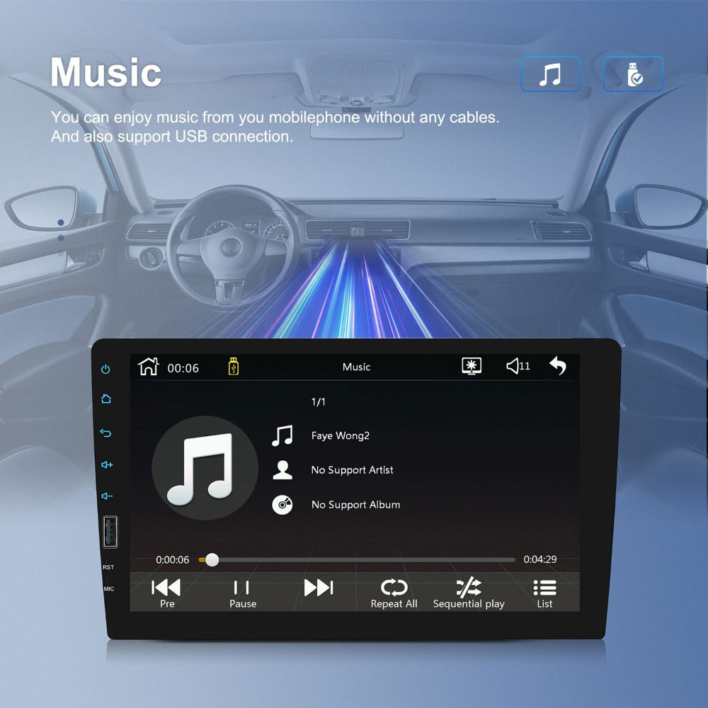 Autoradio – Car Stereo – Auto Radio – Touchscreen Radio – Single DIN – 9 Inch Touchscreen – Apple CarPlay & Android Auto Compatible