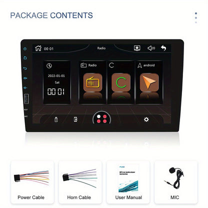 Autoradio – Car Stereo – Auto Radio – Touchscreen Radio – Single DIN – 9 Inch Touchscreen – Apple CarPlay & Android Auto Compatible