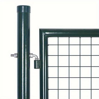 Tuinafscheiding – Tuinscherm – Buitenhek – Tuinhek – Groen Stalen Poort – Klimbeveiliging – Corrosiebestendig – 289x100 cm / 306x150 cm