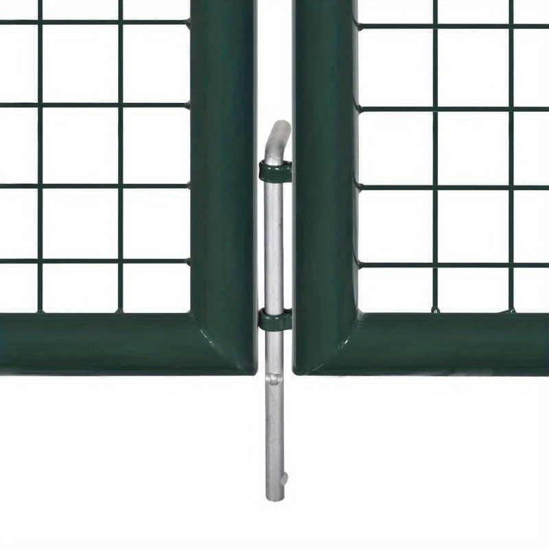 Tuinafscheiding – Tuinscherm – Buitenhek – Tuinhek – Groen Stalen Poort – Klimbeveiliging – Corrosiebestendig – 289x100 cm / 306x150 cm