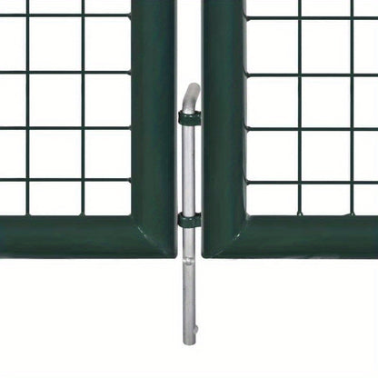 Tuinafscheiding – Tuinscherm – Buitenhek – Tuinhek – Groen Stalen Poort – Klimbeveiliging – Corrosiebestendig – 289x100 cm / 306x150 cm