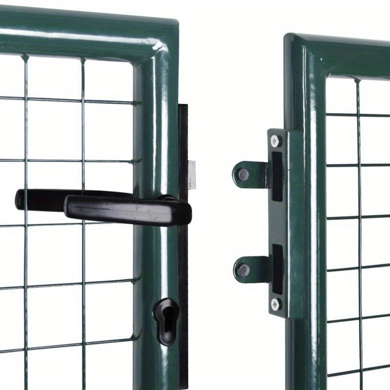 Tuinafscheiding – Tuinscherm – Buitenhek – Tuinhek – Groen Stalen Poort – Klimbeveiliging – Corrosiebestendig – 289x100 cm / 306x150 cm