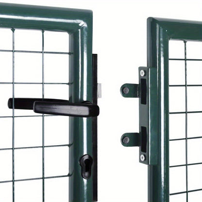 Tuinafscheiding – Tuinscherm – Buitenhek – Tuinhek – Groen Stalen Poort – Klimbeveiliging – Corrosiebestendig – 289x100 cm / 306x150 cm