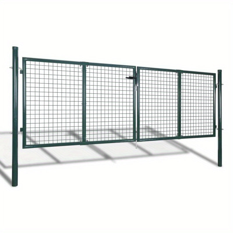 Tuinafscheiding – Tuinscherm – Buitenhek – Tuinhek – Groen Stalen Poort – Klimbeveiliging – Corrosiebestendig – 289x100 cm / 306x150 cm