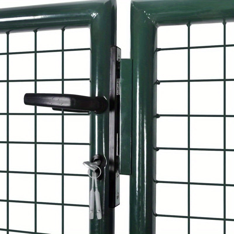 Tuinafscheiding – Tuinscherm – Buitenhek – Tuinhek – Groen Stalen Poort – Klimbeveiliging – Corrosiebestendig – 289x100 cm / 306x150 cm