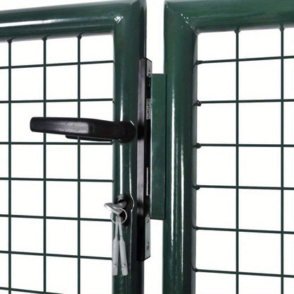 Tuinafscheiding – Tuinscherm – Buitenhek – Tuinhek – Groen Stalen Poort – Klimbeveiliging – Corrosiebestendig – 289x100 cm / 306x150 cm