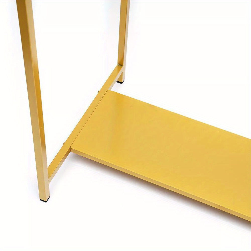 Dubbele Kledinghanger – Kledingrek – Kapstok – Garderoberek – Kledingstandaard – Gouden Metalen Uitvoering – 150 cm Hoogte – Robuuste Stalen Constructie