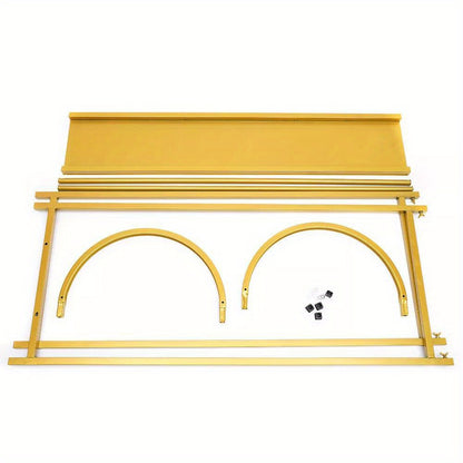 Dubbele Kledinghanger – Kledingrek – Kapstok – Garderoberek – Kledingstandaard – Gouden Metalen Uitvoering – 150 cm Hoogte – Robuuste Stalen Constructie