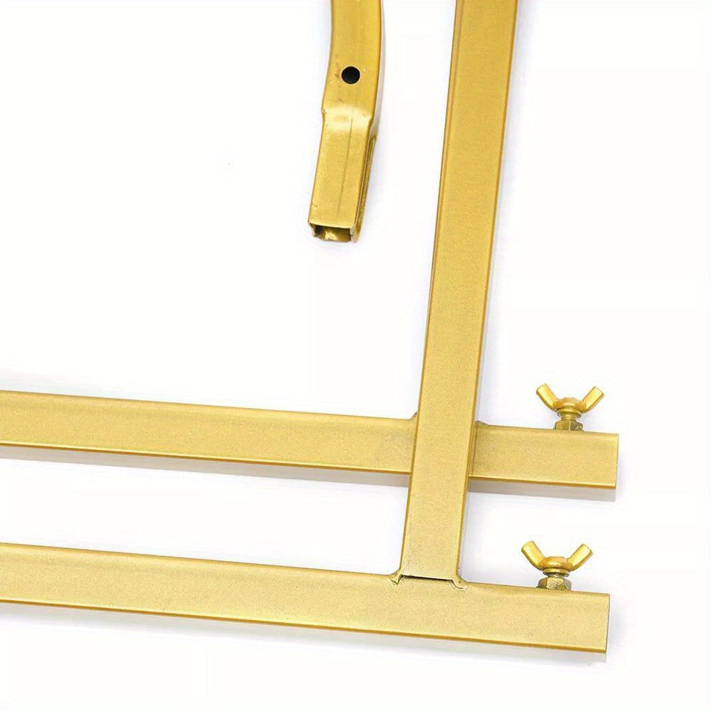 Dubbele Kledinghanger – Kledingrek – Kapstok – Garderoberek – Kledingstandaard – Gouden Metalen Uitvoering – 150 cm Hoogte – Robuuste Stalen Constructie