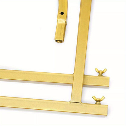Dubbele Kledinghanger – Kledingrek – Kapstok – Garderoberek – Kledingstandaard – Gouden Metalen Uitvoering – 150 cm Hoogte – Robuuste Stalen Constructie