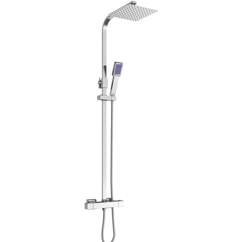 Thermostatisch Douchepaneel – Douche Set – Regendouche – Handdouche – Douchekraan – 30x30 cm Regendouche – Messing en RVS – Veiligheidsknop 38°C Veiligheid