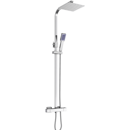 Thermostatisch Douchepaneel – Douche Set – Regendouche – Handdouche – Douchekraan – 30x30 cm Regendouche – Messing en RVS – Veiligheidsknop 38°C Veiligheid