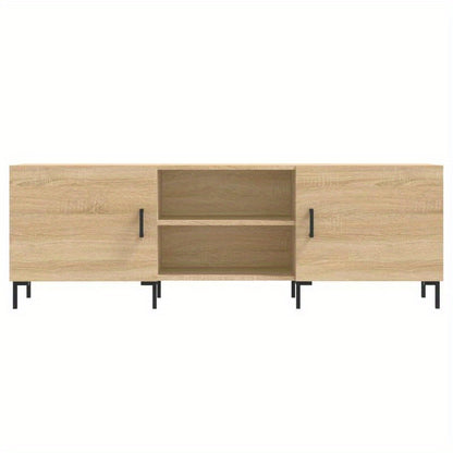 Oak Wood TV Meubel – Tv Stand – Tv Kast – Tv Console – Entertainment Center – Modern Design – Geschikt Voor 55" Televisies – Met Opbergruimte – Afmetingen 150x30x50cm