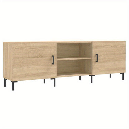 Oak Wood TV Meubel – Tv Stand – Tv Kast – Tv Console – Entertainment Center – Modern Design – Geschikt Voor 55" Televisies – Met Opbergruimte – Afmetingen 150x30x50cm