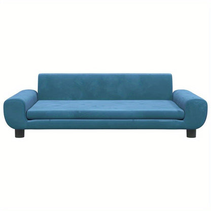 Hondenmand – Huisdierenbed – Dog Lounger – Hondenkussen – Dierenmand – Blauwe Fluwelenstof – Comfortabel En Makkelijk Schoon Te Maken