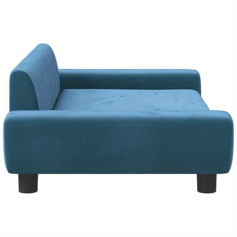 Hondenmand – Huisdierenbed – Dog Lounger – Hondenkussen – Dierenmand – Blauwe Fluwelenstof – Comfortabel En Makkelijk Schoon Te Maken