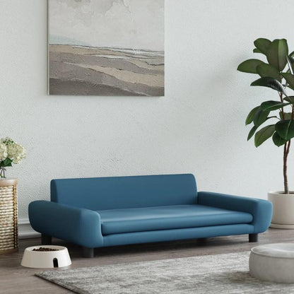 Hondenmand – Huisdierenbed – Dog Lounger – Hondenkussen – Dierenmand – Blauwe Fluwelenstof – Comfortabel En Makkelijk Schoon Te Maken