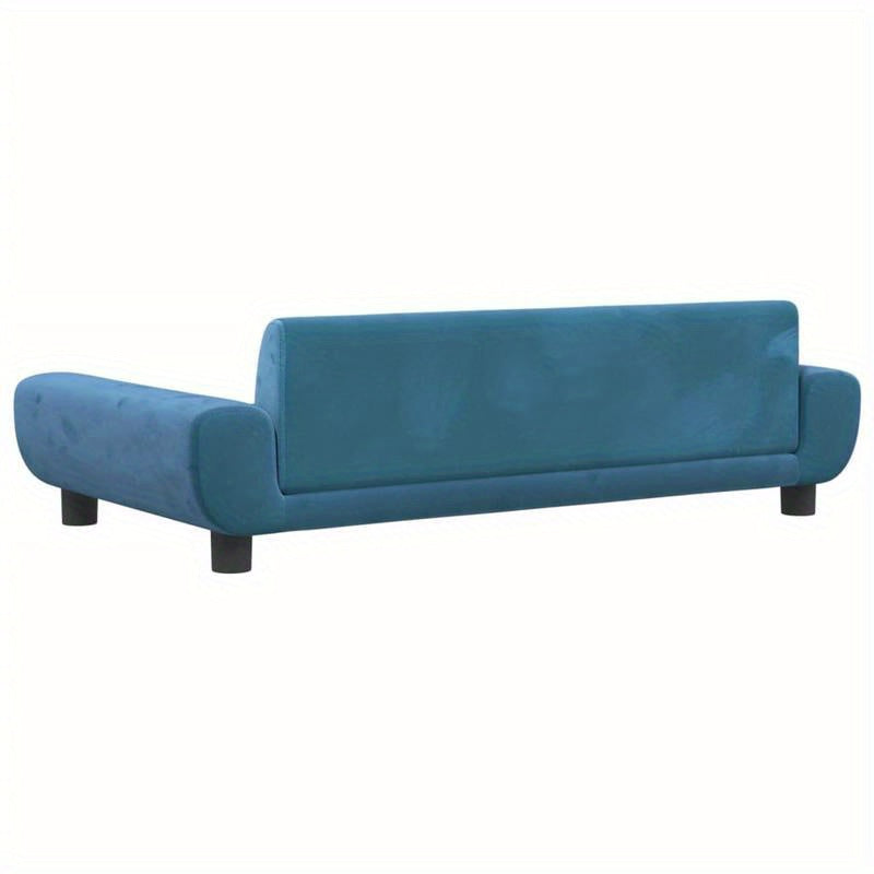 Hondenmand – Huisdierenbed – Dog Lounger – Hondenkussen – Dierenmand – Blauwe Fluwelenstof – Comfortabel En Makkelijk Schoon Te Maken