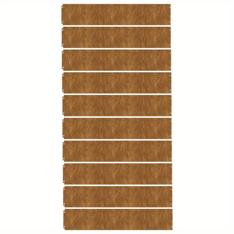 Grasrand – Tuinafscheiding – Borderstrip – Randafwerking – Braun – 10 stuks 20x103 cm – Flexibel Cortenstaal duurzaam