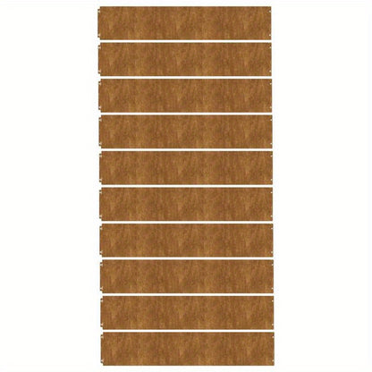 Grasrand – Tuinafscheiding – Borderstrip – Randafwerking – Braun – 10 stuks 20x103 cm – Flexibel Cortenstaal duurzaam