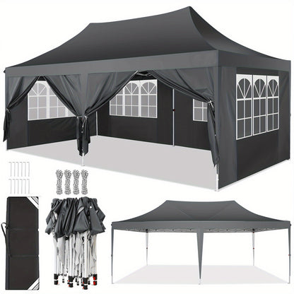 Partytent – Tent – Overkapping – Paviljoen – 3x6 Meter – Met Zijwanden – Verstelbare Hoogte