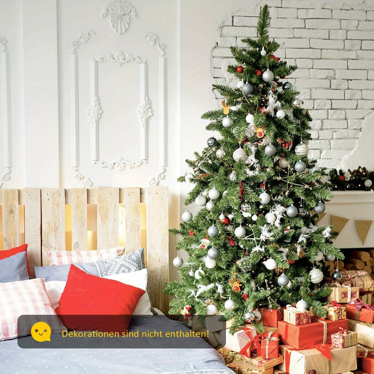 Kunstkerstboom – Nepkerstboom – Kunstkerstboom Met Standaard – Vouwbare Kerstboom – PVC Naalden Kerstboom – 180 cm Hoogte – 928/1346 Tips Met Metaalstandaard