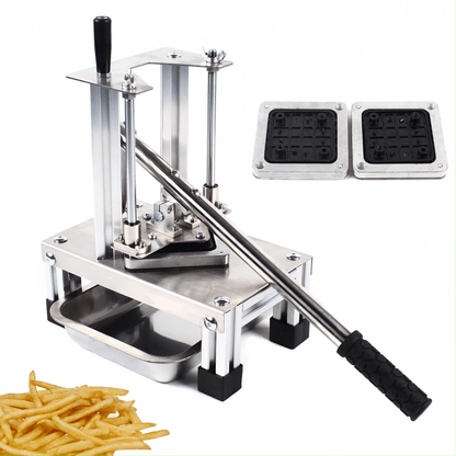 Aardappelsnijder – Frietsnijder – Patatsnijder – Groentesnijder – Chipsmaker – Verticale Snijder – Roestvrij Staal & Aluminium – Drie Messen (7/10/14 mm)