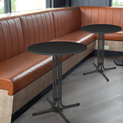 Bistrotafel – Bartafel – Tuintafel – Eettafel – Ronde Tafel – Opvouwbaar – Weerbestendig – Metalen Frame – Ø80 cm – 110 cm Hoog