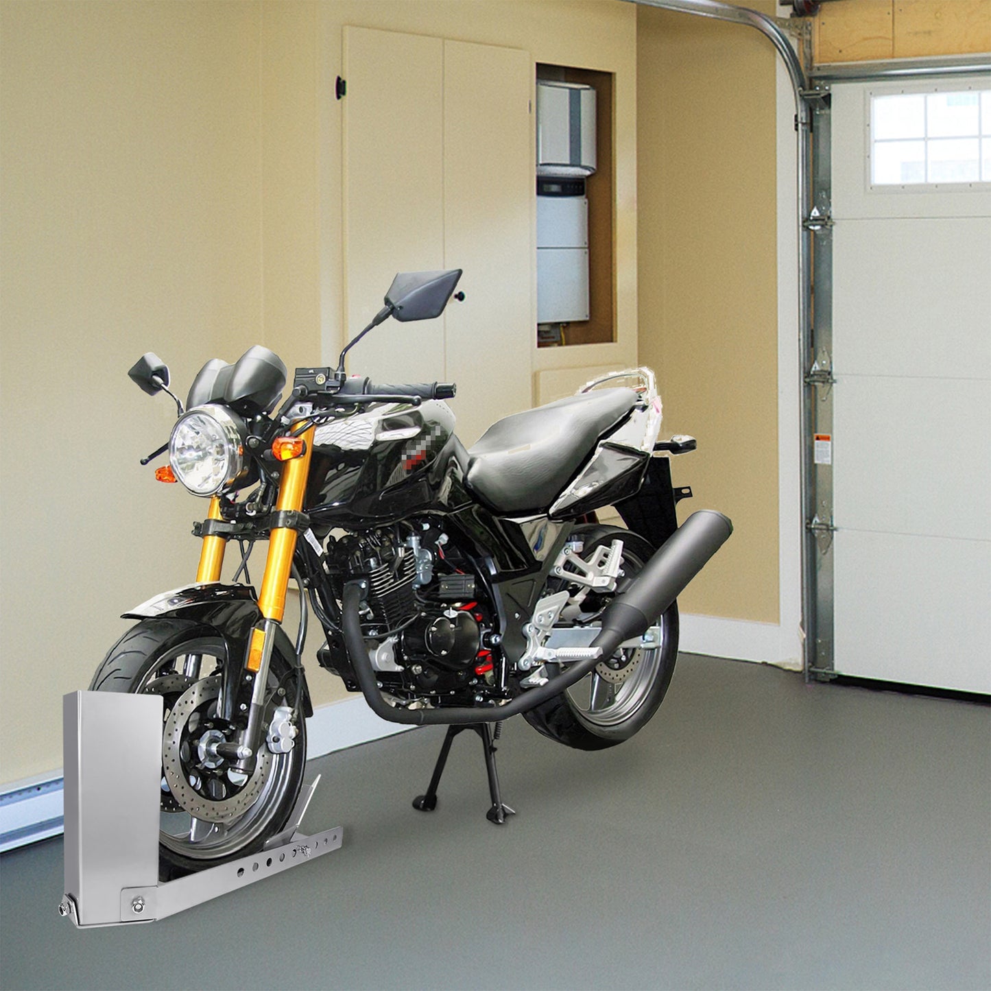 Motorstandaard – Motorversteller – Voorwielklem – Transportstandaard – Wielwipper – Gepoedercoat Staal – Verstelbare Bevestiging