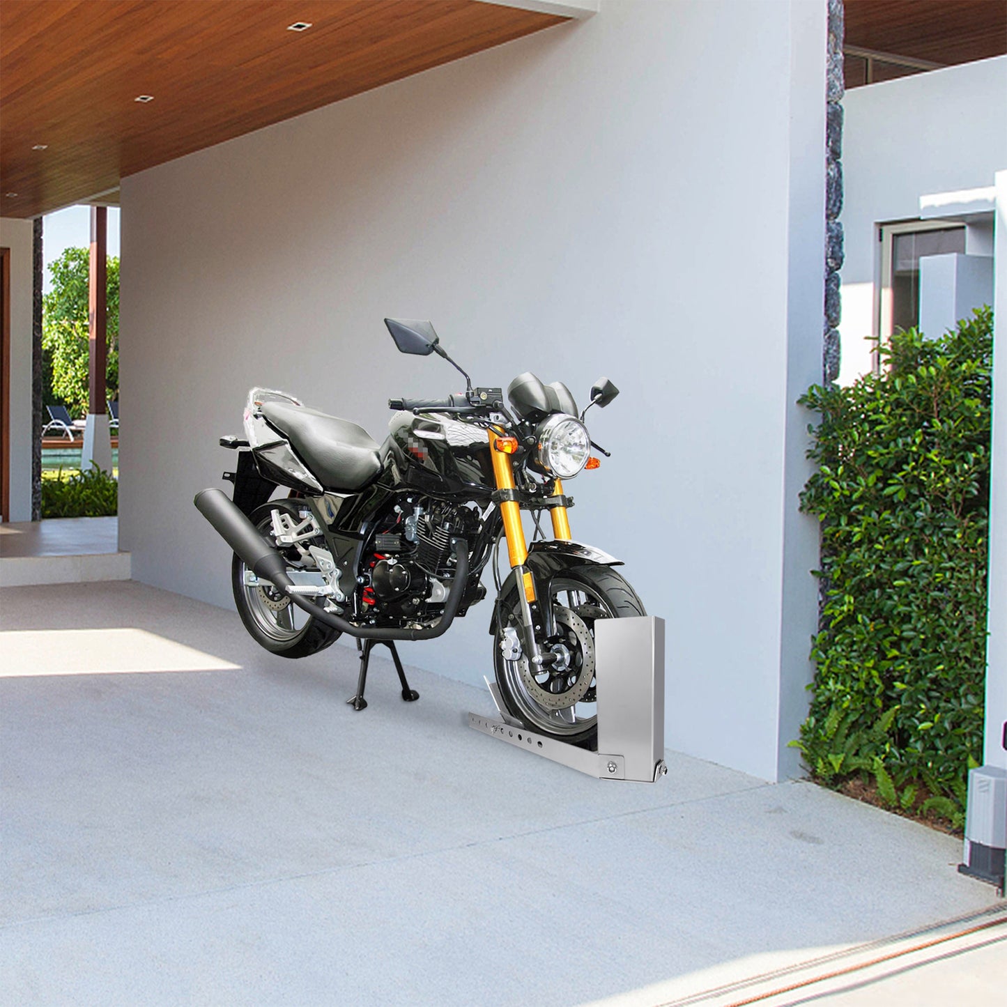 Motorstandaard – Motorversteller – Voorwielklem – Transportstandaard – Wielwipper – Gepoedercoat Staal – Verstelbare Bevestiging