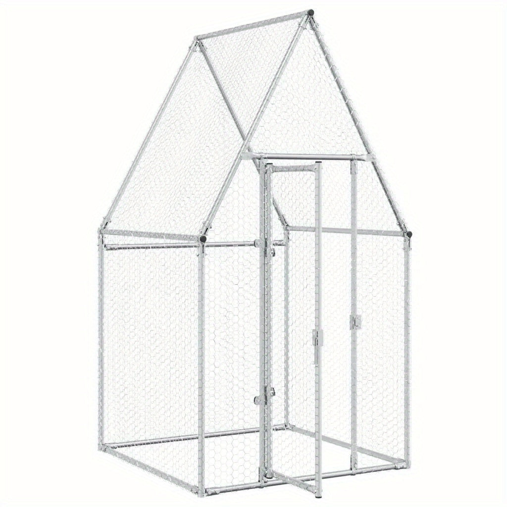 Kippenren – Kippenhok – Vogelenkooi – Dierenkooi – Kippenkooi – Verzinkt Staal – 100x100x190 cm – Stevig en Duurzaam