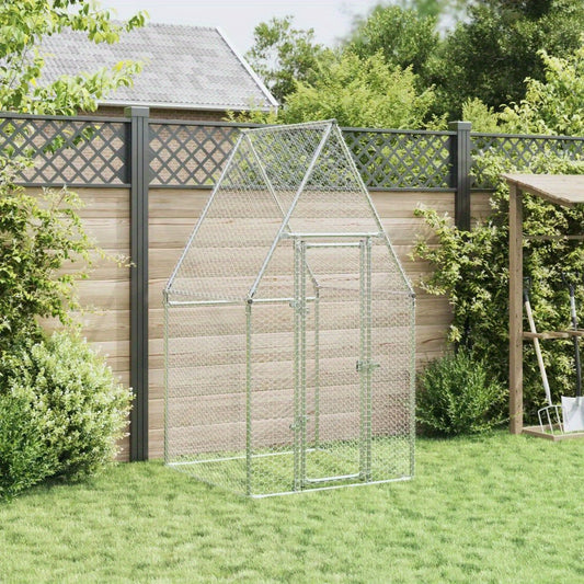 Kippenren – Kippenhok – Vogelenkooi – Dierenkooi – Kippenkooi – Verzinkt Staal – 100x100x190 cm – Stevig en Duurzaam