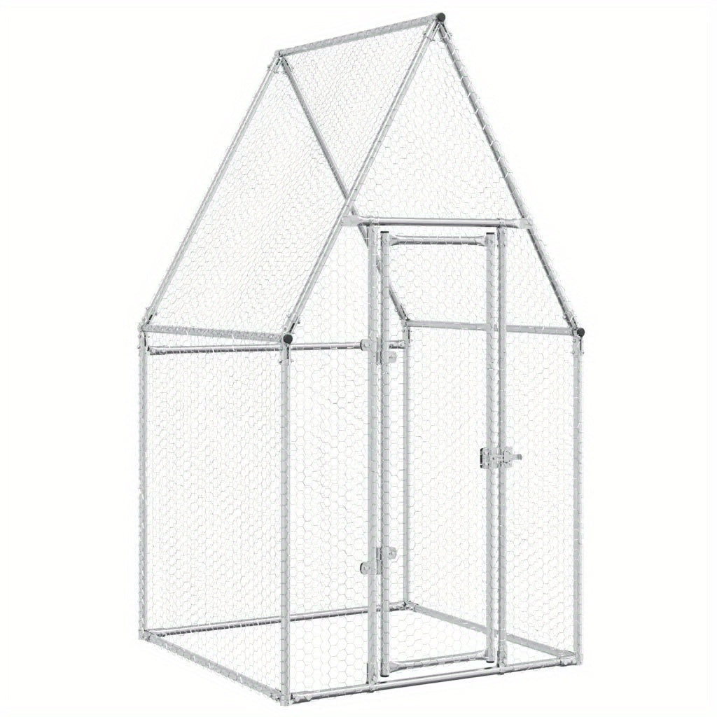 Kippenren – Kippenhok – Vogelenkooi – Dierenkooi – Kippenkooi – Verzinkt Staal – 100x100x190 cm – Stevig en Duurzaam