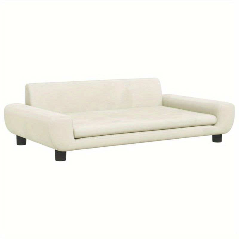 Hondenmand Crème – Hondenbed – Huisdier Sofa – Dog Lounge – Hondensofa – Luxe Velvet – Ruim & Comfortabel – Geschikt Voor Middelgrote Tot Grote Honden