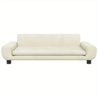 Hondenmand Crème – Hondenbed – Huisdier Sofa – Dog Lounge – Hondensofa – Luxe Velvet – Ruim & Comfortabel – Geschikt Voor Middelgrote Tot Grote Honden