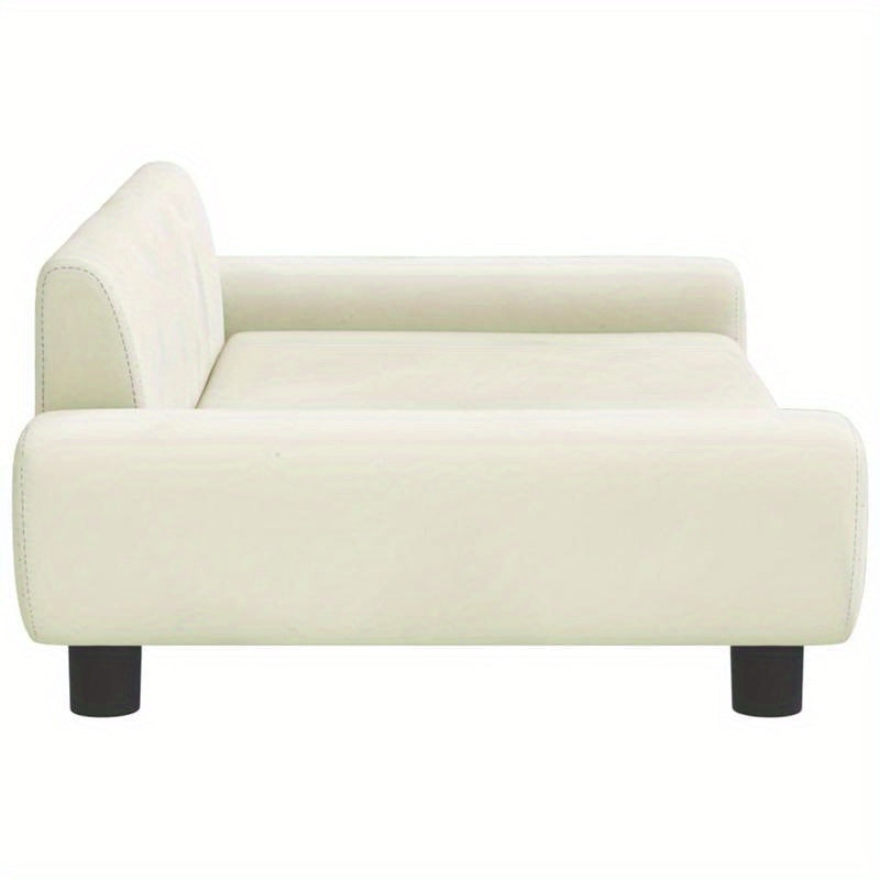 Hondenmand Crème – Hondenbed – Huisdier Sofa – Dog Lounge – Hondensofa – Luxe Velvet – Ruim & Comfortabel – Geschikt Voor Middelgrote Tot Grote Honden