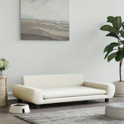 Hondenmand Crème – Hondenbed – Huisdier Sofa – Dog Lounge – Hondensofa – Luxe Velvet – Ruim & Comfortabel – Geschikt Voor Middelgrote Tot Grote Honden